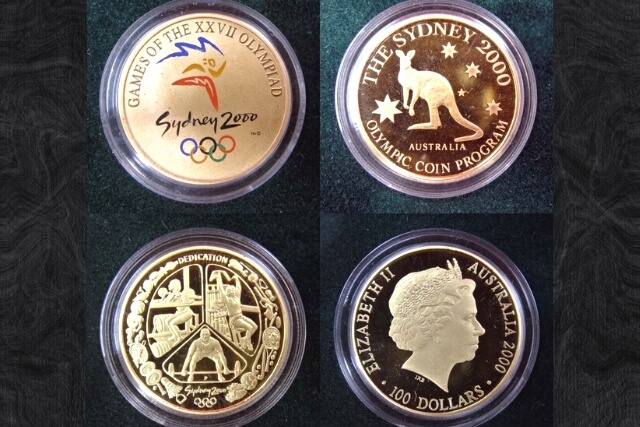 シドニーオリンピック記念 100ドルプルーフ金貨幣 シリアルナンバー