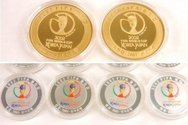 日韓ワールドカップ2002年 日韓ワールドカップ記念硬貨 - 旧貨幣/金貨