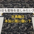 雨の日も着物を楽しみたい方へ｜大島紬は本当に雨に強い？