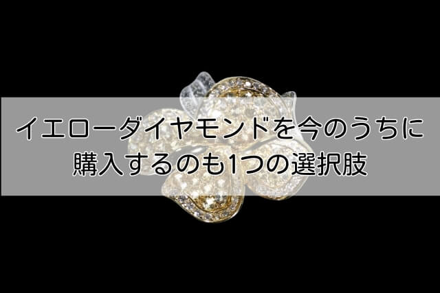 イエローダイヤモンドを今のうちに購入するものも1つの選択肢