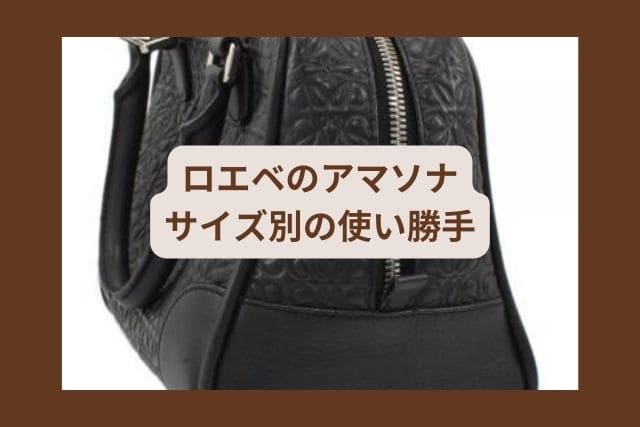 ロエベのアマソナ｜サイズ別の使い勝手